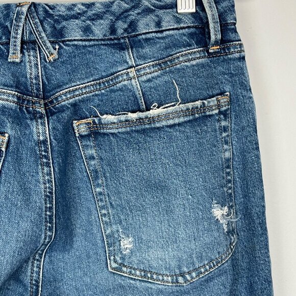 Good American Womens Good Curves Straight Button Fly Jeans Split Hem size 4 27 - Picture 9 of 13